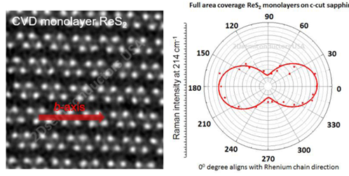 基于藍寶石襯底的全區域覆蓋的單層二硫化錸-Full Area Coverage Monolayer ReS2 on c-cut Sapphire